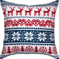 Brvsk Winter Embroidery Kit for Adults and Beginners — Christmas Deer Pattern 16″ × 16″ with Clear, Precise Printed Design on Cotton Canvas; Includes 2 Needles, Yarn, and Easy-Read Chart