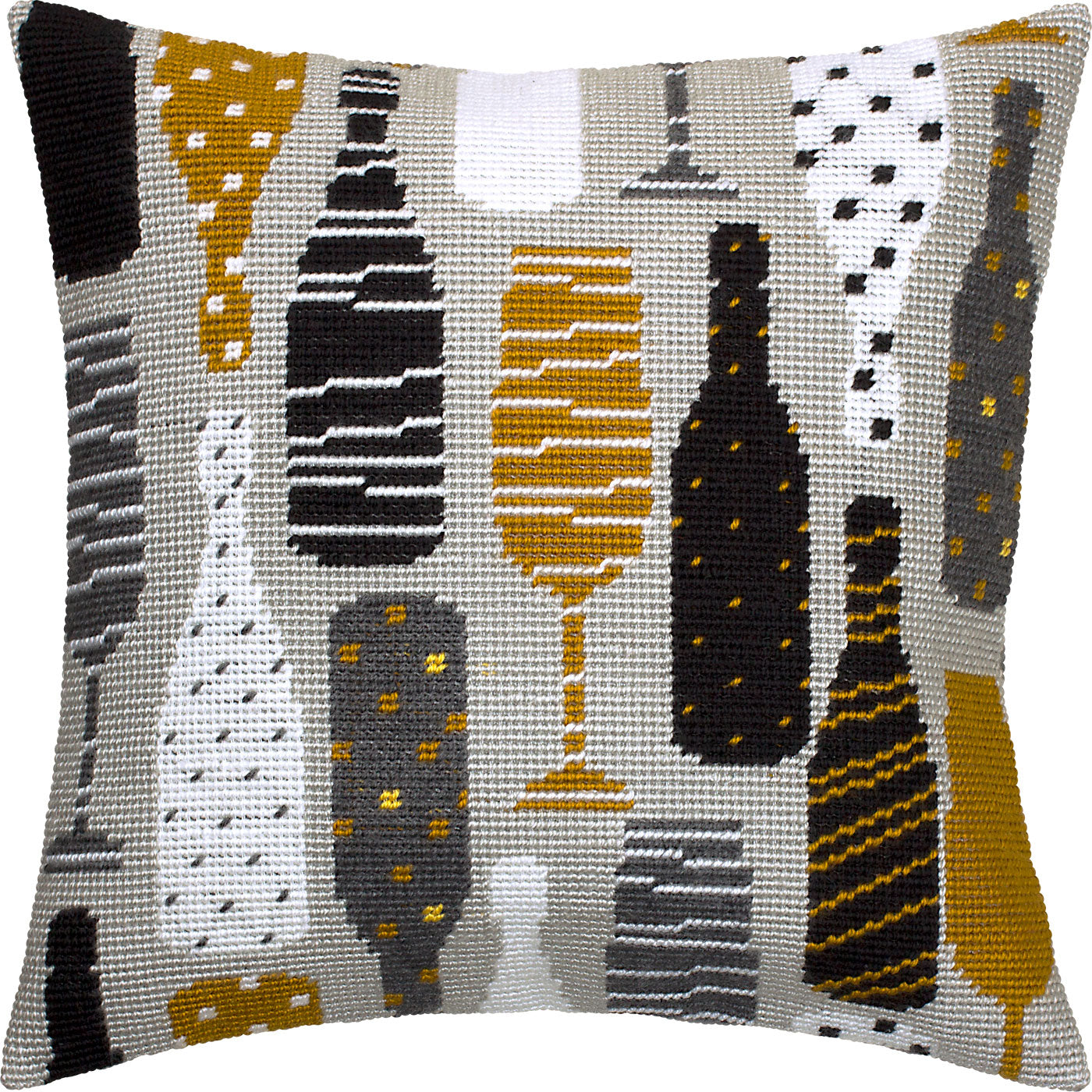 Bottles — Stamped Cross Stitch Kit 16″ × 16″ by Brvsk