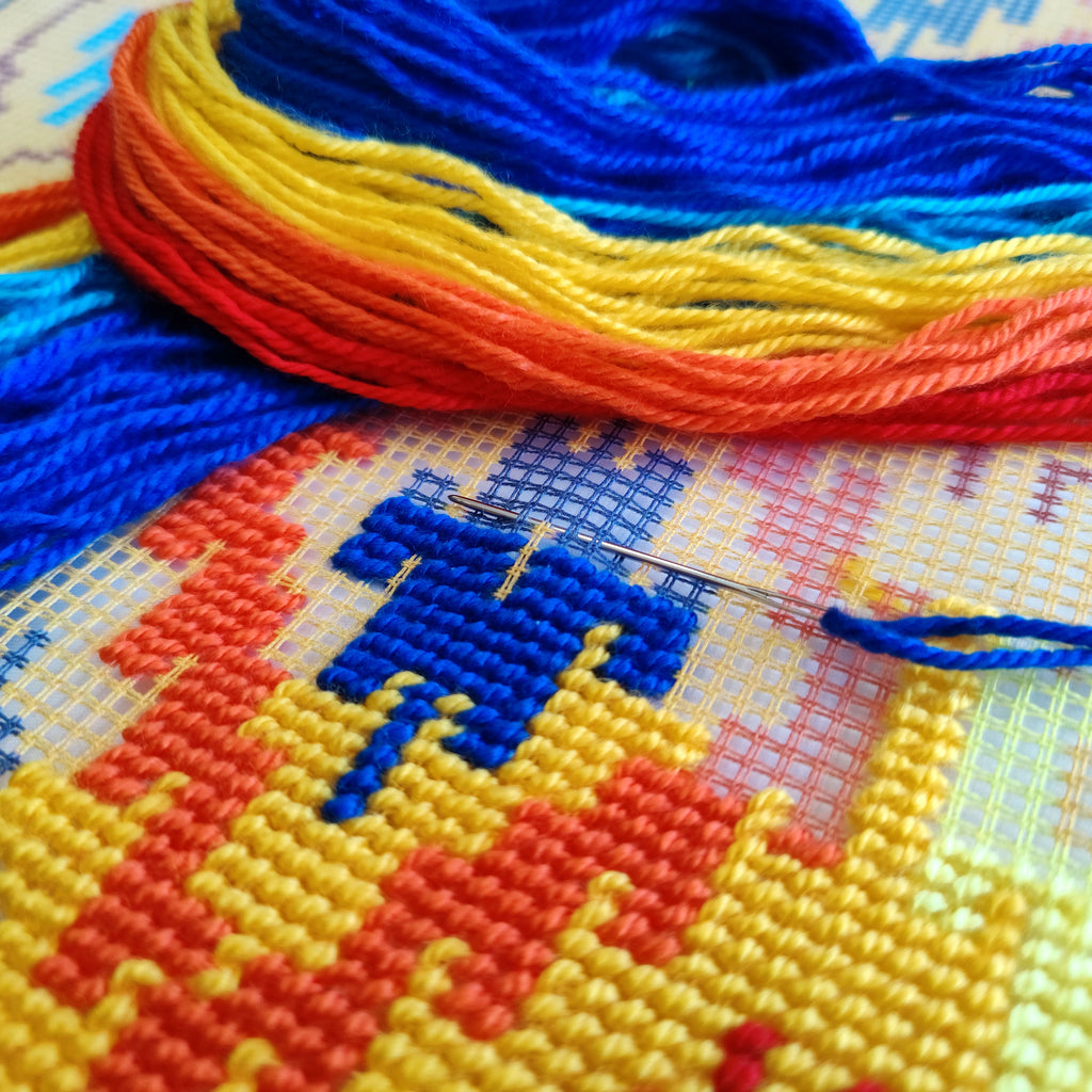 Navajo — Stamped Cross Stitch Kit 16″ × 16″ by Brvsk