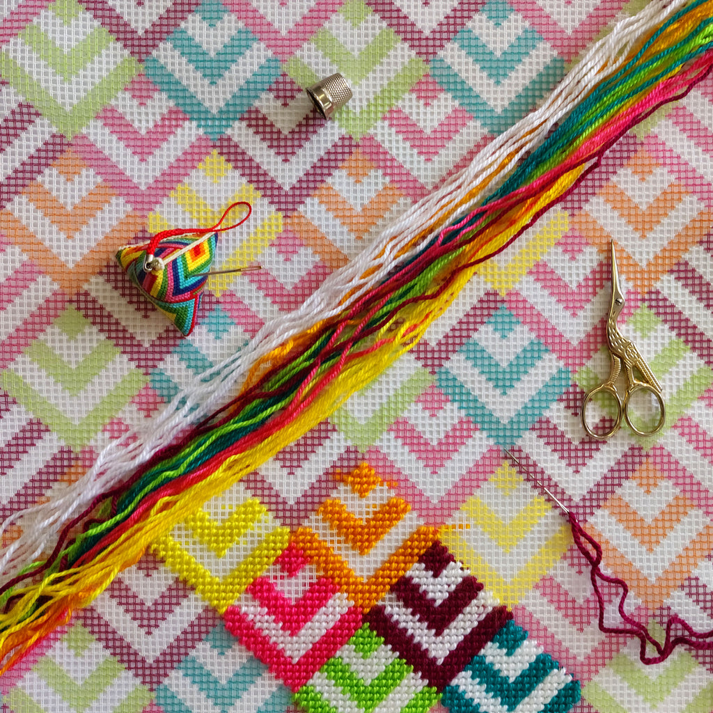 Summer Mood — Stamped Cross Stitch Kit 16″ × 16″ by Brvsk