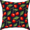Brvsk Summer Embroidery Kit for Adults and Beginners — Cherries 16″ × 16″ with Clear, Precise Printed Design on Cotton Canvas; Includes 2 Needles, Yarn, and Easy-Read Chart