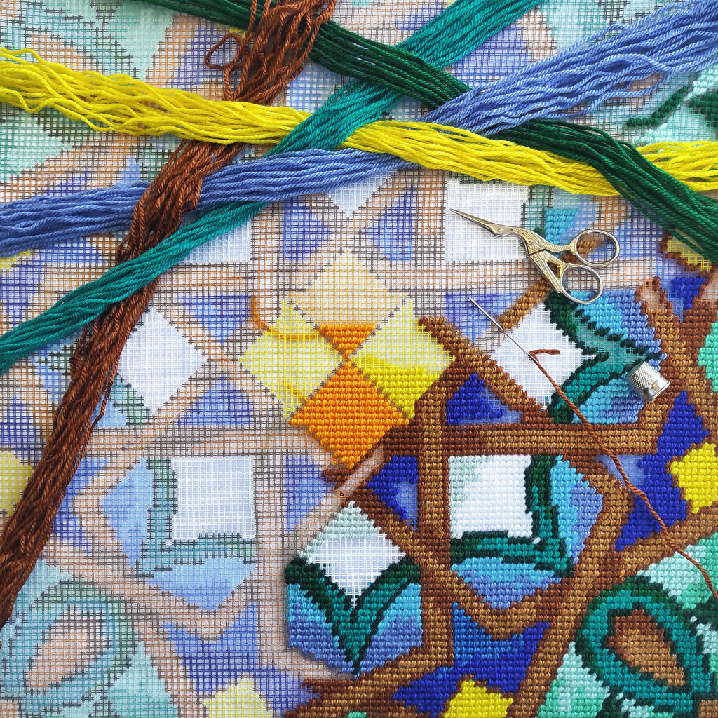 Marrakesh — Embroidery Kit 16″ × 16″ by Brvsk