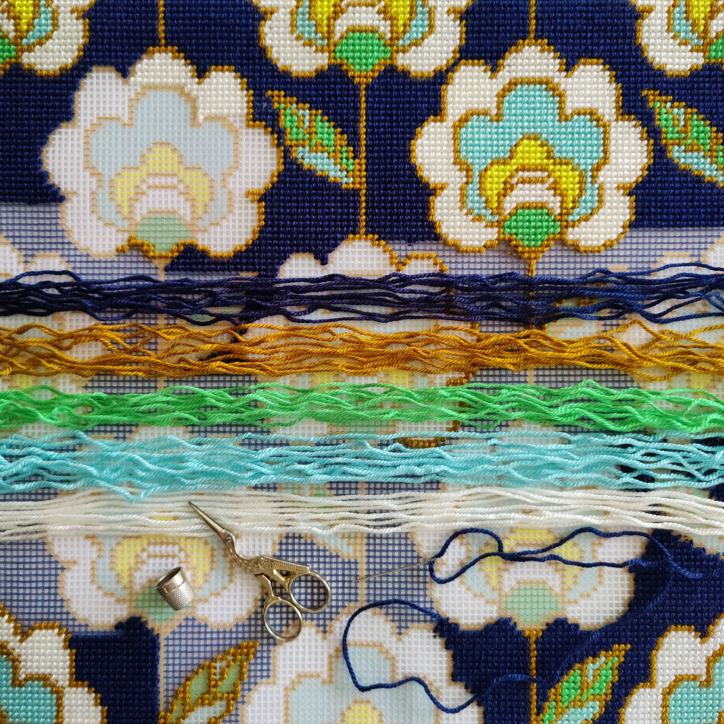 Magic Garden — Needlepoint Kit 16″ × 16″ by Brvsk
