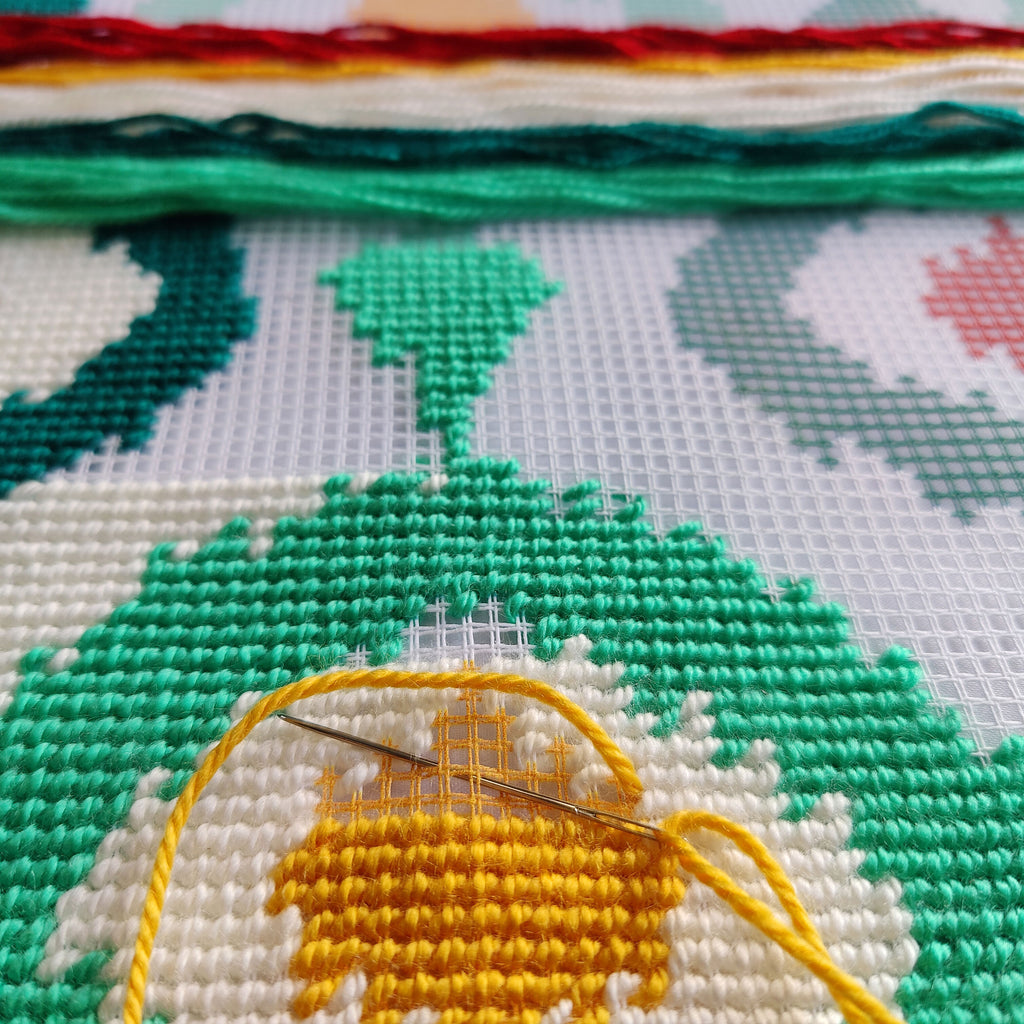 Delhi — Needlepoint Kit 16″ × 16″ by Brvsk