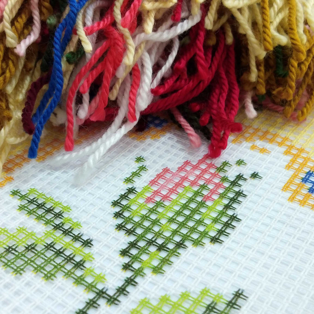 Roses — Needlepoint Kit 16″ × 16″ by Brvsk