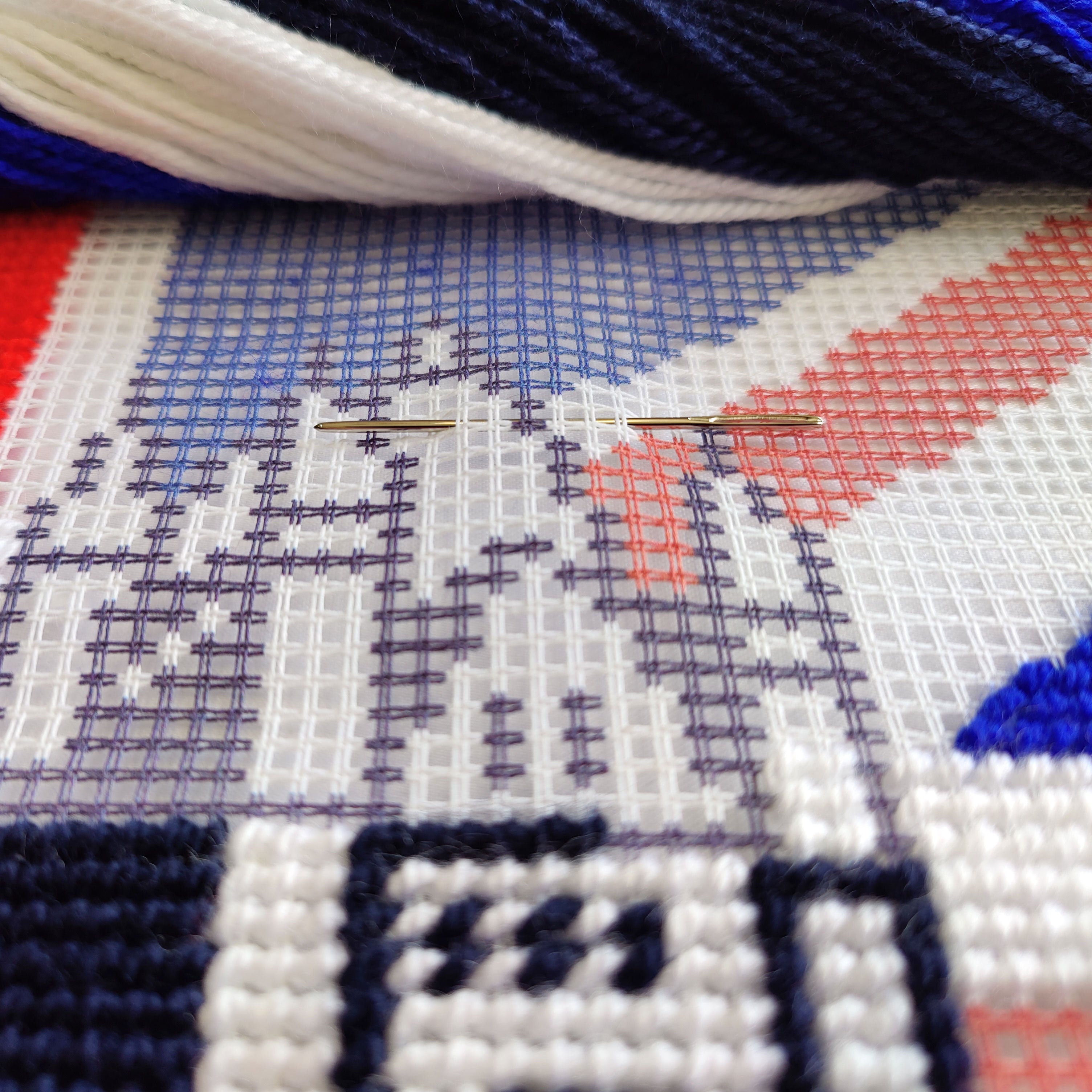 Union Jack — Stamped Cross Stitch Kit 16″ × 16″ by Brvsk