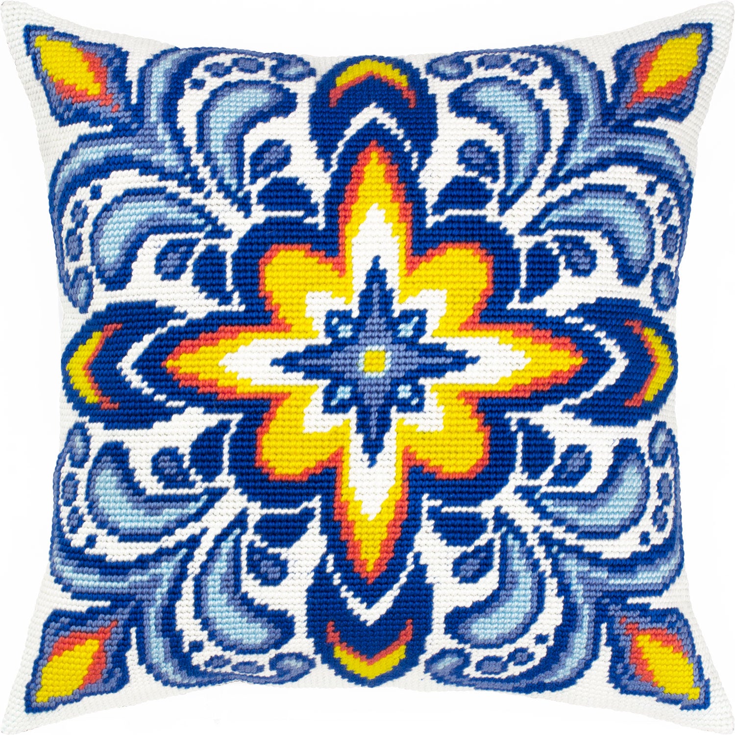 Fire and Ice — Stamped Cross Stitch Kit 16″ × 16″ by Brvsk
