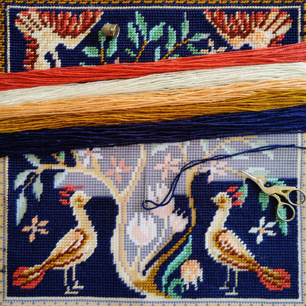 Birds — Needlepoint Kit 16″ × 16″ by Brvsk