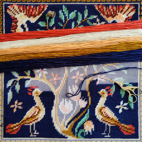 Birds — Needlepoint Kit 16″ × 16″ by Brvsk