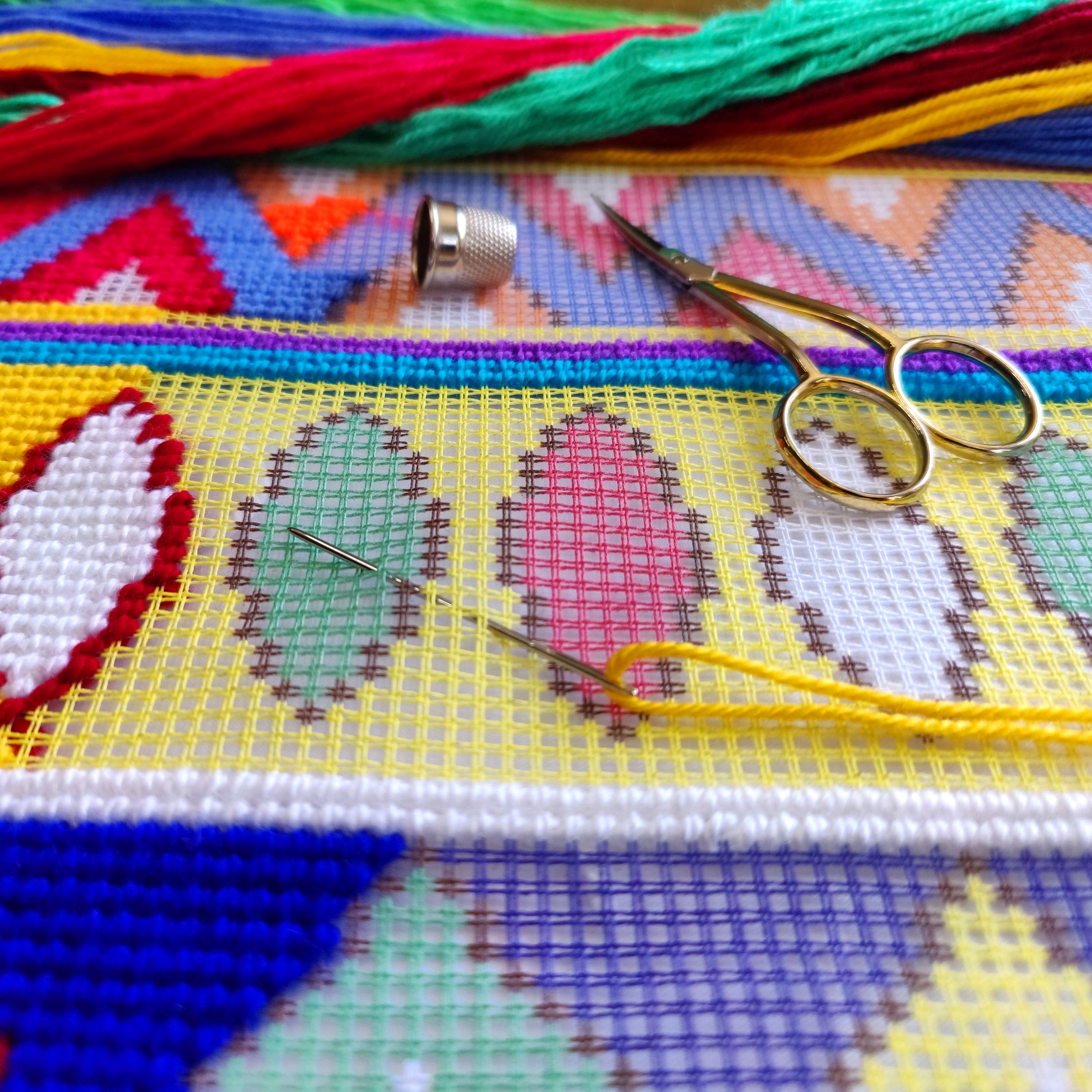 Mexico — Stamped Cross Stitch Kit 16″ × 16″ by Brvsk