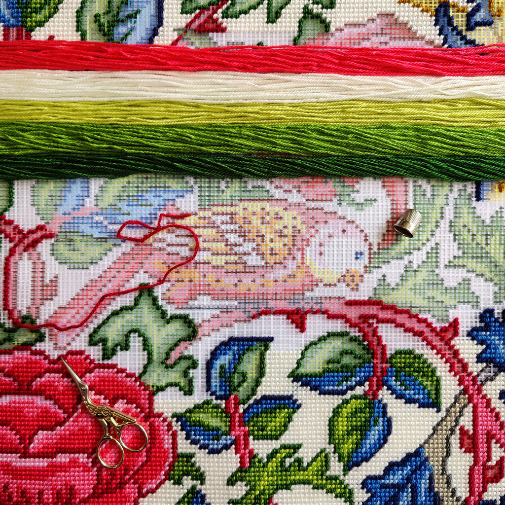 Enchanted bird — Embroidery Kit 16″ × 16″ by Brvsk