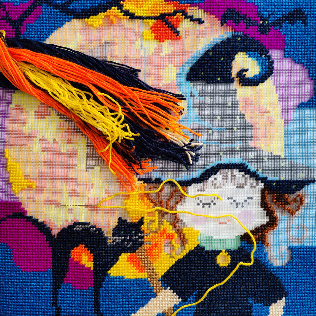 Halloween — Embroidery Kit 16″ × 16″ by Brvsk