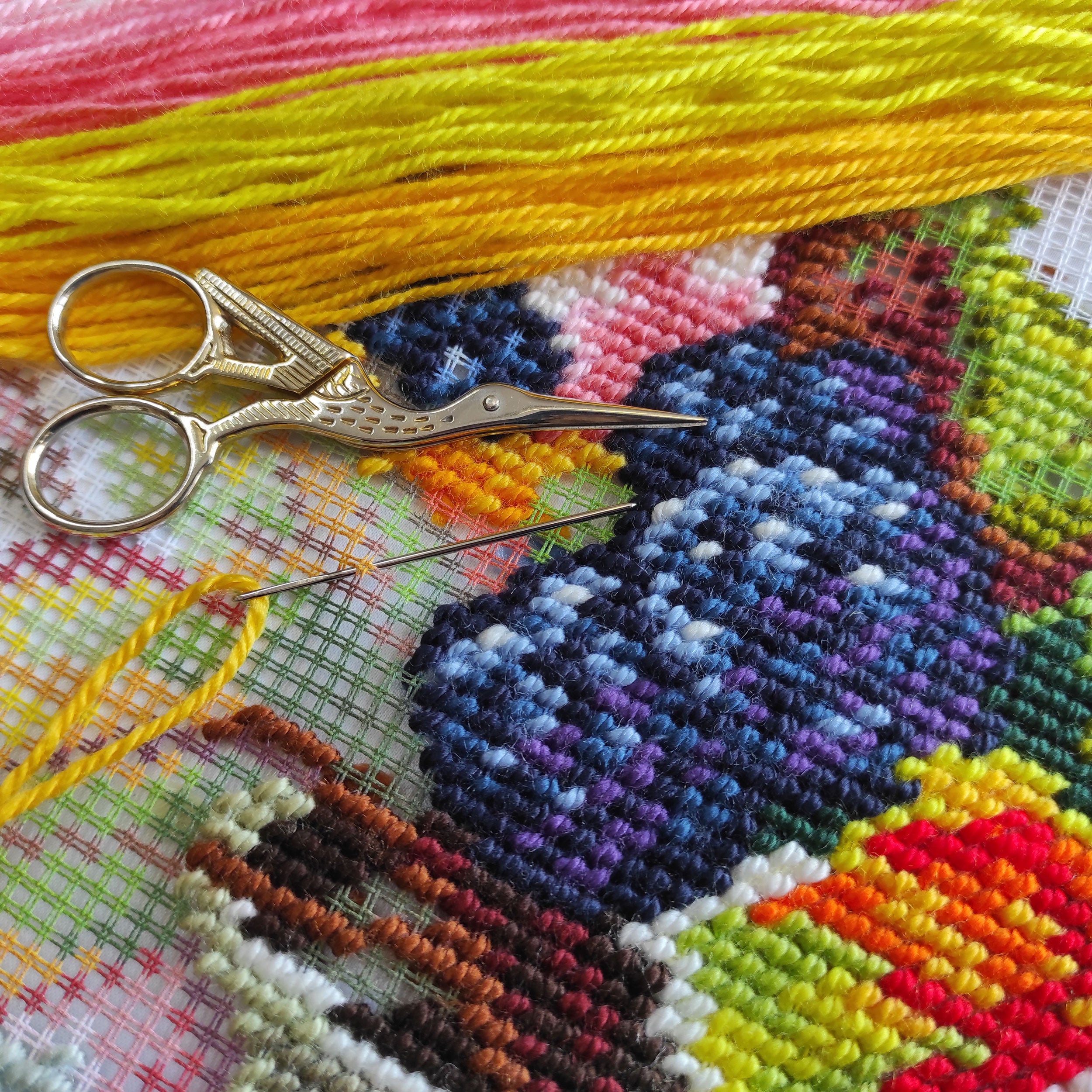 Autumn mood — Needlepoint Kit 16″ × 16″ by Brvsk