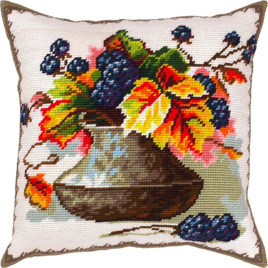 Autumn mood — Needlepoint Kit 16″ × 16″ by Brvsk