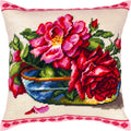 Enchanting Roses — Embroidery Kit 16″ × 16″ by Brvsk