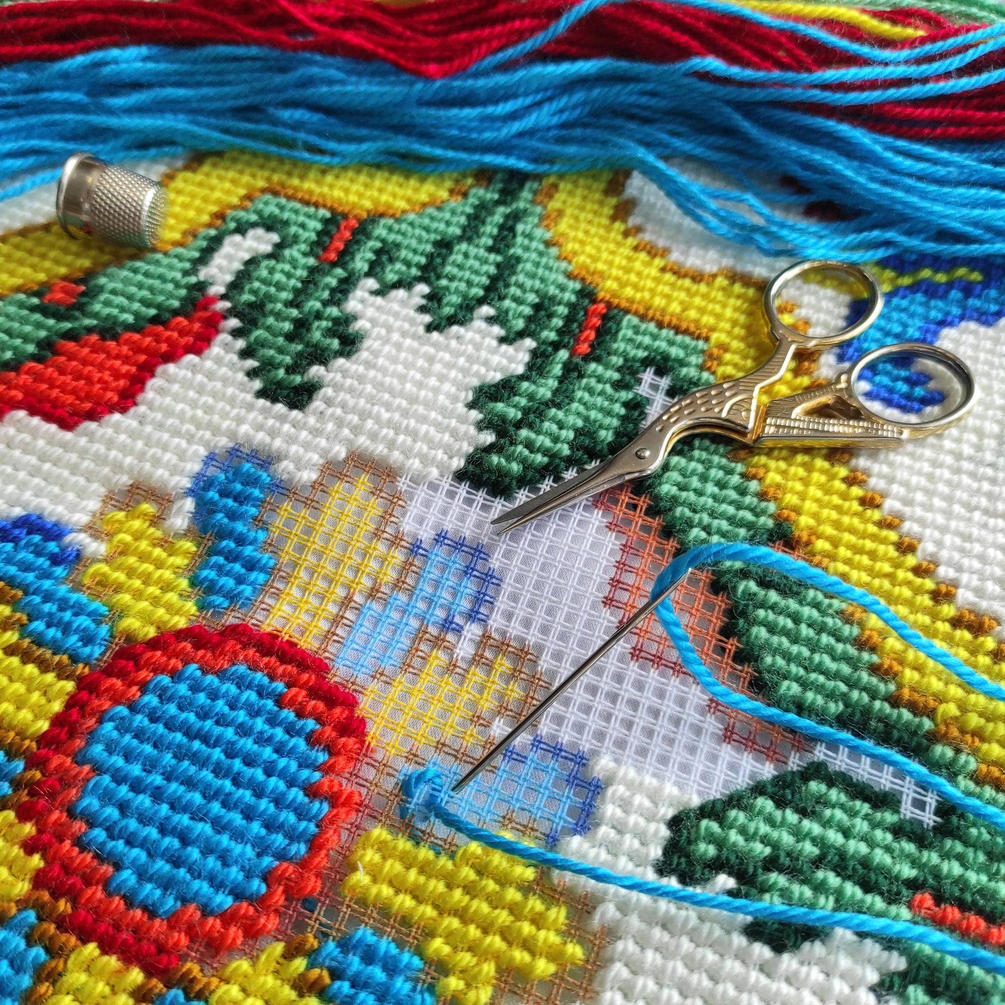 Celtic Motifs. Spring — Needlepoint Kit 16″ × 16″ by Brvsk