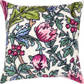 Brvsk Floral Embroidery Kit for Adults and Beginners — Derwent by John Henry Dearle 16″ × 16″ with Clear, Precise Printed Design on Cotton Canvas; Includes 2 Needles, Yarn, and Easy-Read Chart