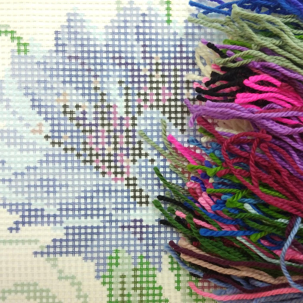 Cornflowers — Needlepoint Kit 16″ × 16″ by Brvsk