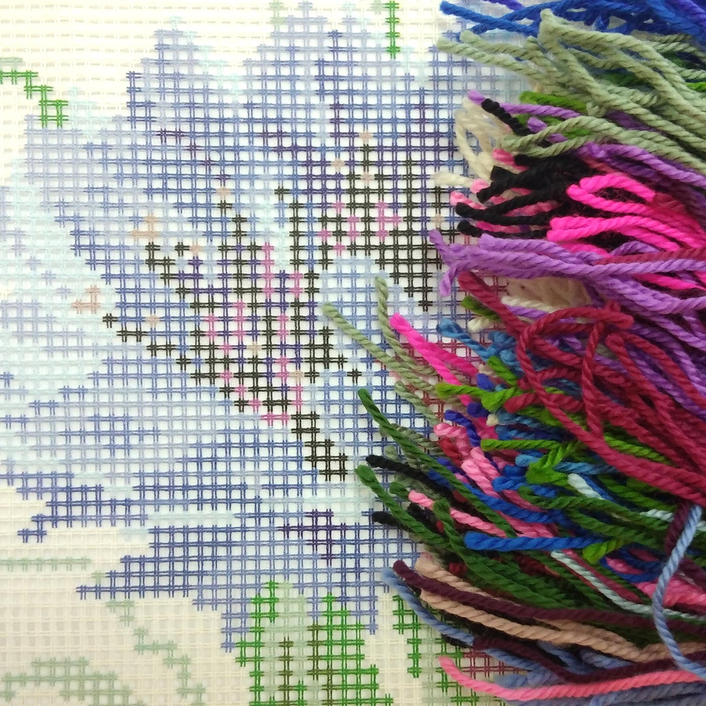 Cornflowers — Needlepoint Kit 16″ × 16″ by Brvsk