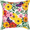 Summer flower bed — Embroidery Kit 16″ × 16″ by Brvsk