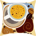 Cappuccino — Stamped Cross Stitch Kit 16″ × 16″ by Brvsk