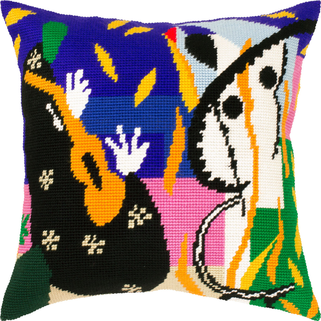 The Sorrows of the King — Needlepoint Kit 16″ × 16″ by Brvsk