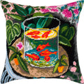 Brvsk Needlepoint Pillow Kit — Red Fish (Henri Matisse), 16″ × 16″