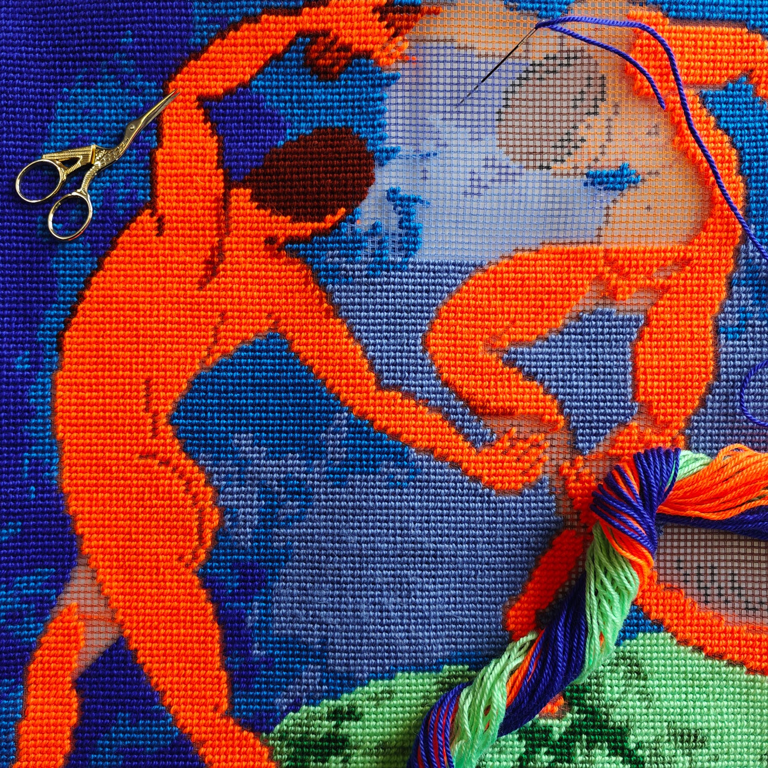 Dance — Needlepoint Kit 16″ × 16″ by Brvsk