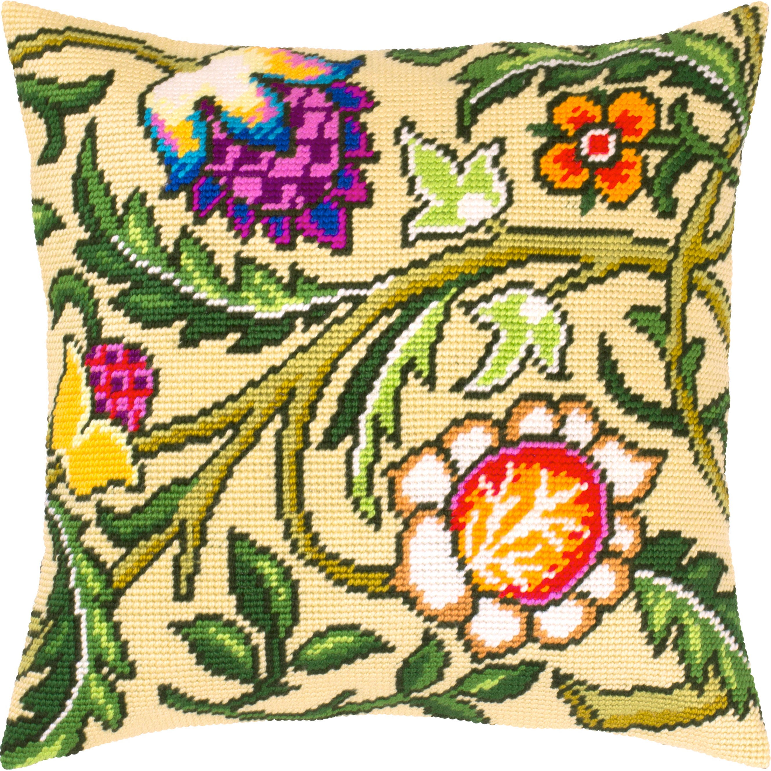 Wild Strawberries. Tree — Embroidery Kit 16″ × 16″ by Brvsk