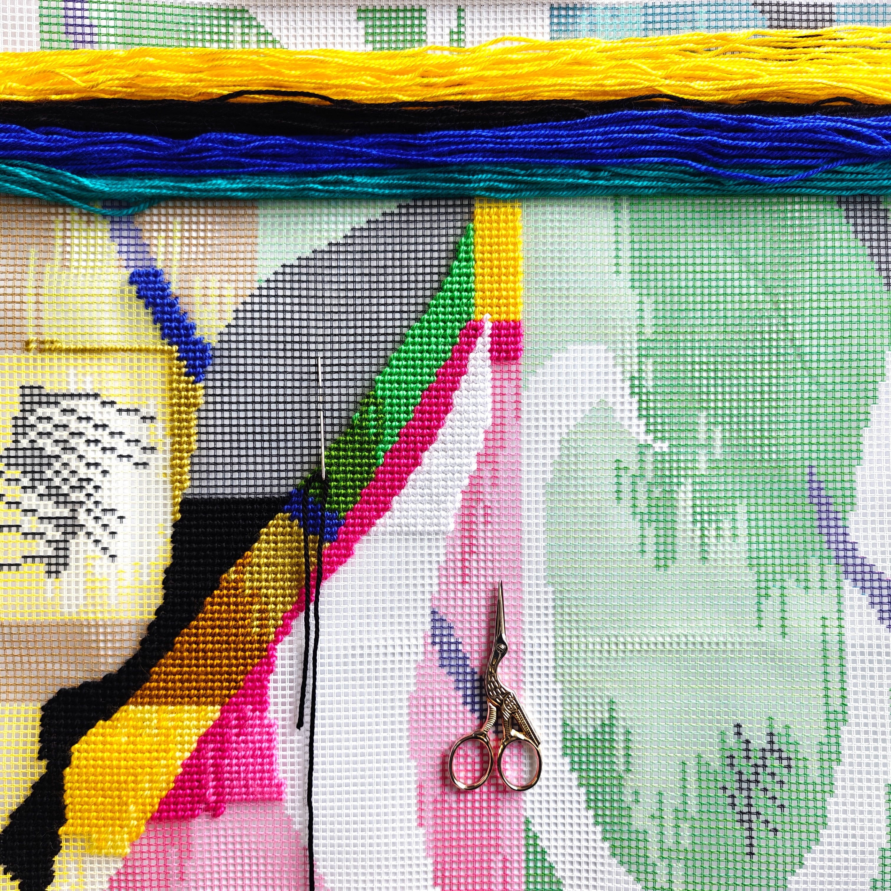 Beasts of the Sea — Needlepoint Kit 16″ × 16″ by Brvsk