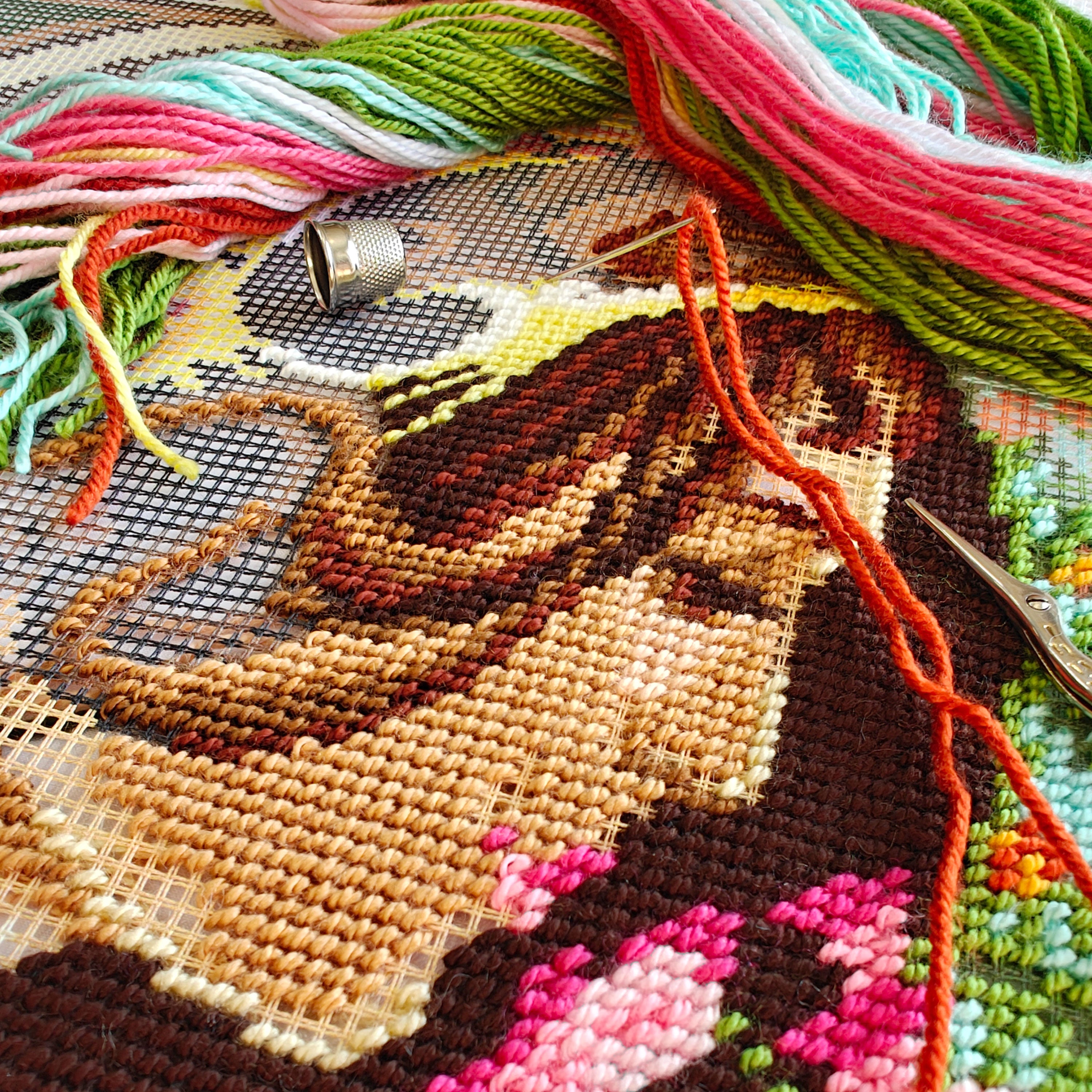 Primrose — Embroidery Kit 16″ × 16″ by Brvsk