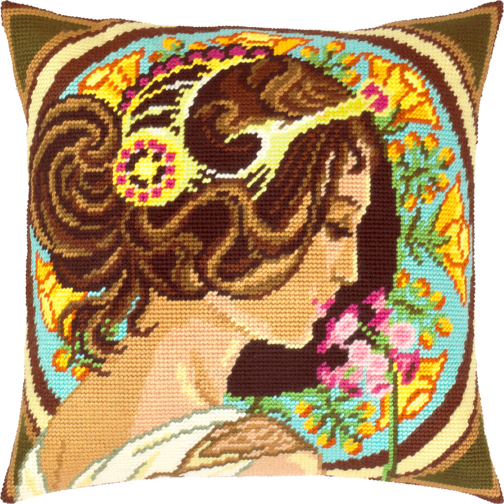 Primrose — Embroidery Kit 16″ × 16″ by Brvsk