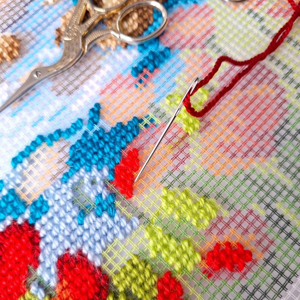 Seaside View — Embroidery Kit 16″ × 16″ by Brvsk