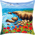 Seaside View — Embroidery Kit 16″ × 16″ by Brvsk
