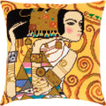 Golden Embroidery Kit for Adults and Beginners — Expectation. Tree of Life by Gustav Klimt 16″ × 16″ with Clear, Precise Printed Design on Cotton Canvas; Includes 2 Needles, Yarn, and Easy-Read Chart