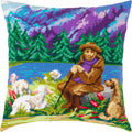 Blue Mountains — Stamped Cross Stitch Kit 16″ × 16″ by Brvsk