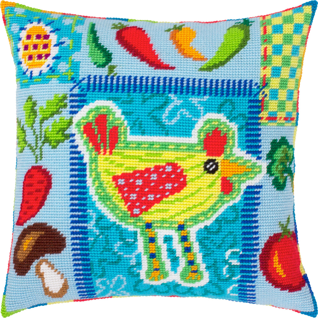 Rustic Kitchen Charm: Hen — Embroidery Kit 16″ × 16″ by Brvsk