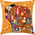 Emotive Embroidery Kit for Adults and Beginners — Rapture. Tree of Life by Gustav Klimt 16″ × 16″ with Clear, Precise Printed Design on Cotton Canvas; Includes 2 Needles, Yarn, and Easy-Read Chart