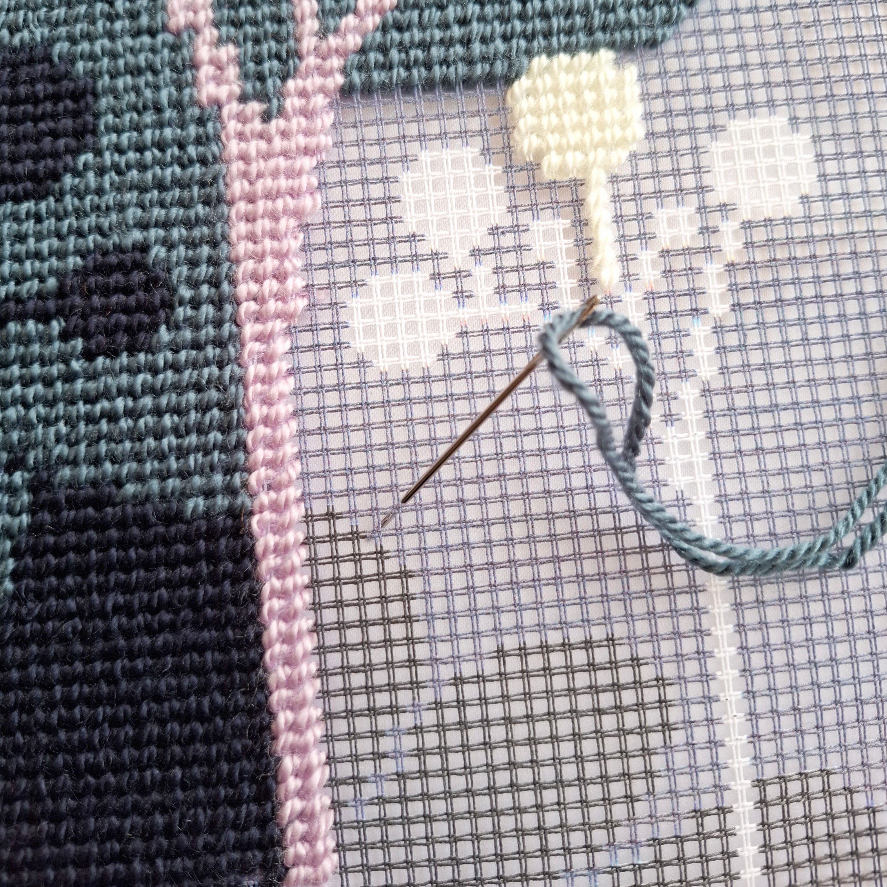 Evening silence — Needlepoint Kit 16″ × 16″ by Brvsk