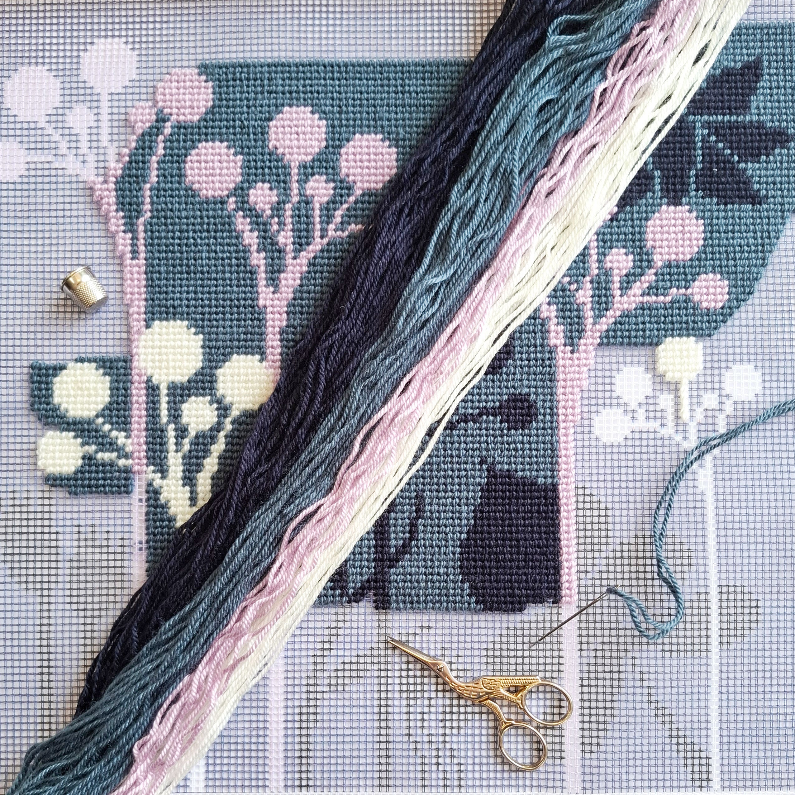 Evening silence — Needlepoint Kit 16″ × 16″ by Brvsk