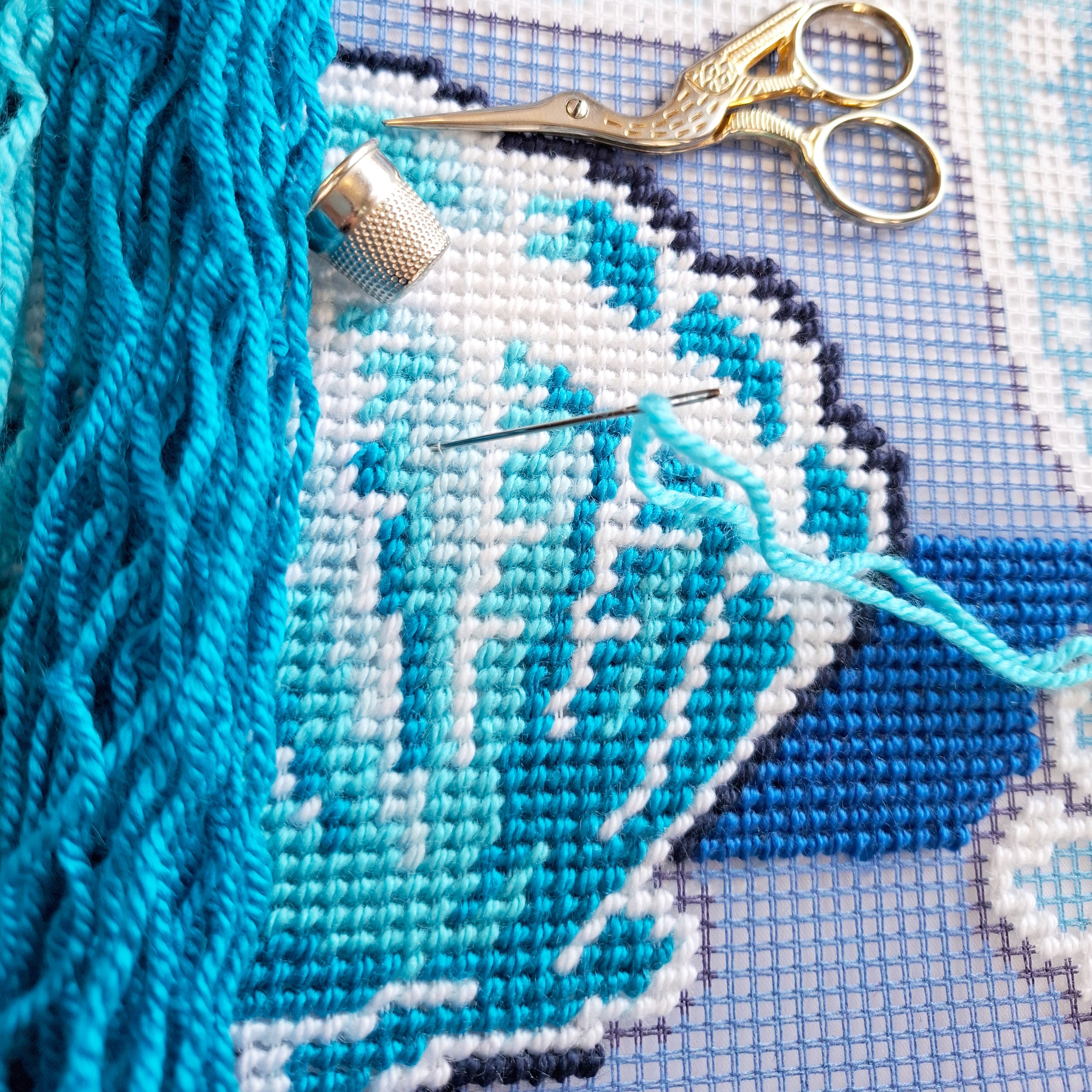 Ocean Treasures — Embroidery Kit 16″ × 16″ by Brvsk