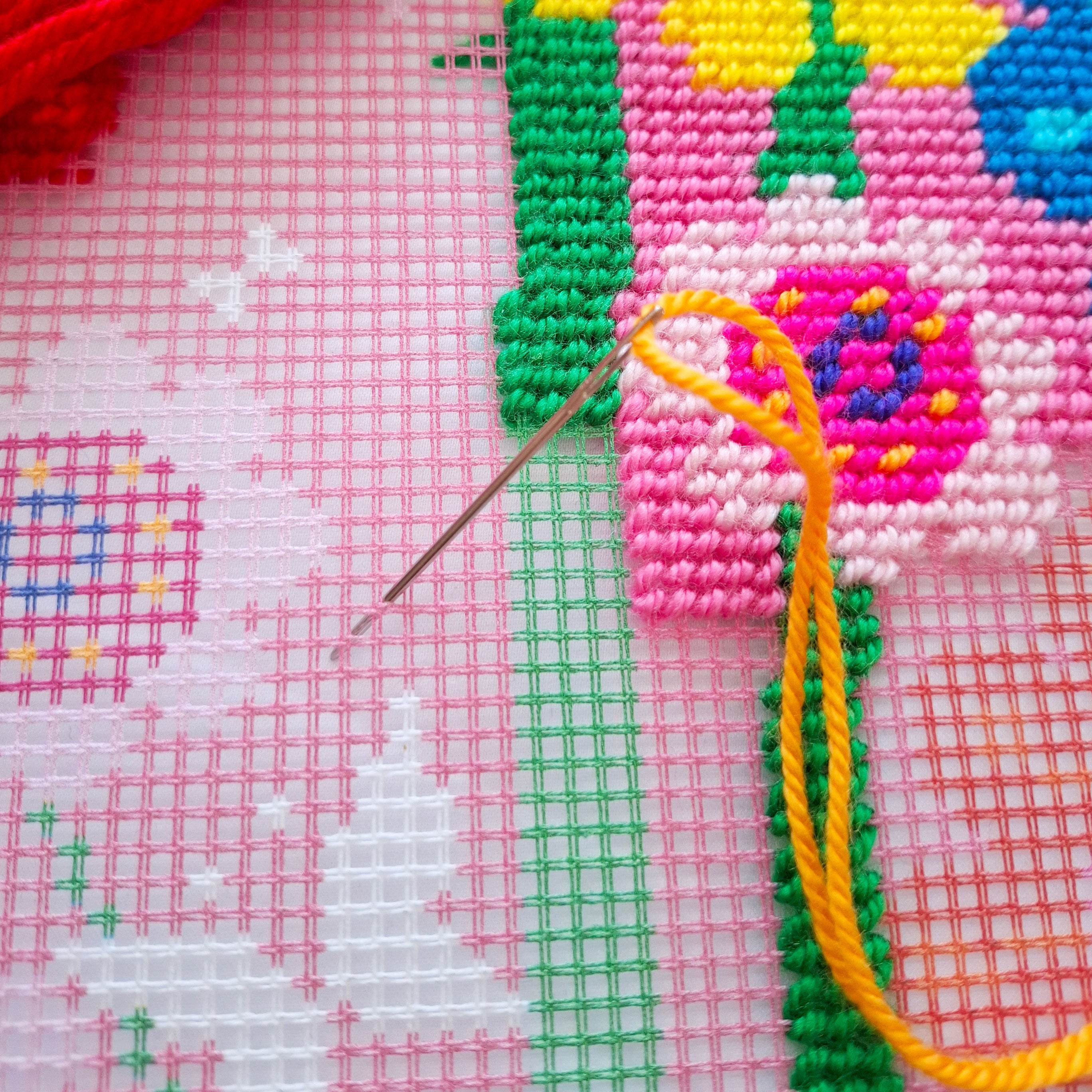 Enchanted Garden — Needlepoint Kit 16″ × 16″ by Brvsk