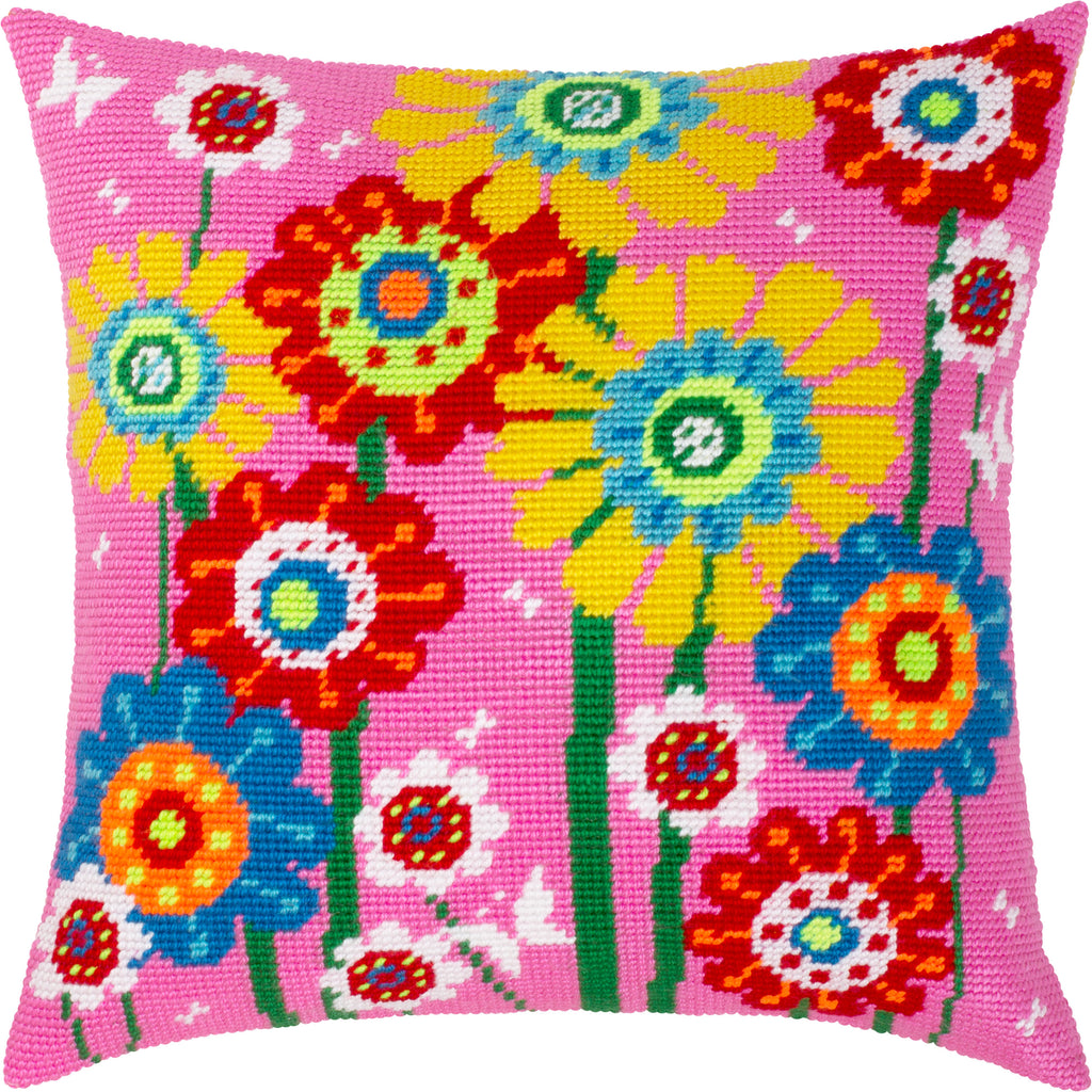 Enchanted Garden — Needlepoint Kit 16″ × 16″ by Brvsk