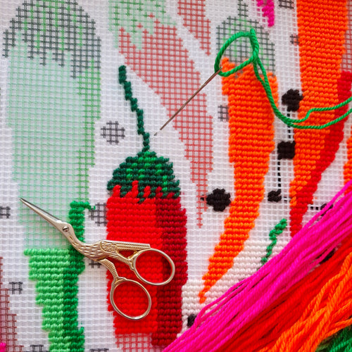Chili peppers — Needlepoint Kit 16″ × 16″ by Brvsk