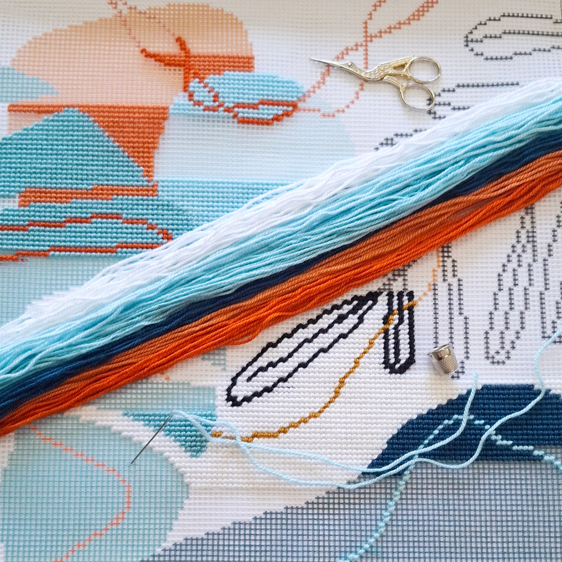 Lightness of wind — Stamped Cross Stitch Kit 16″ × 16″ by Brvsk