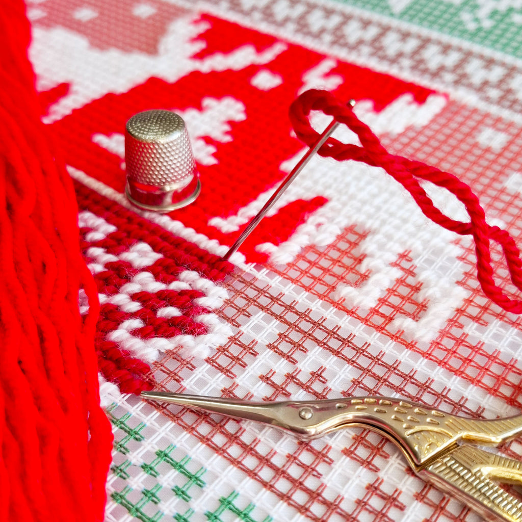 Christmas Cheer — Embroidery Kit 16″ × 16″ by Brvsk