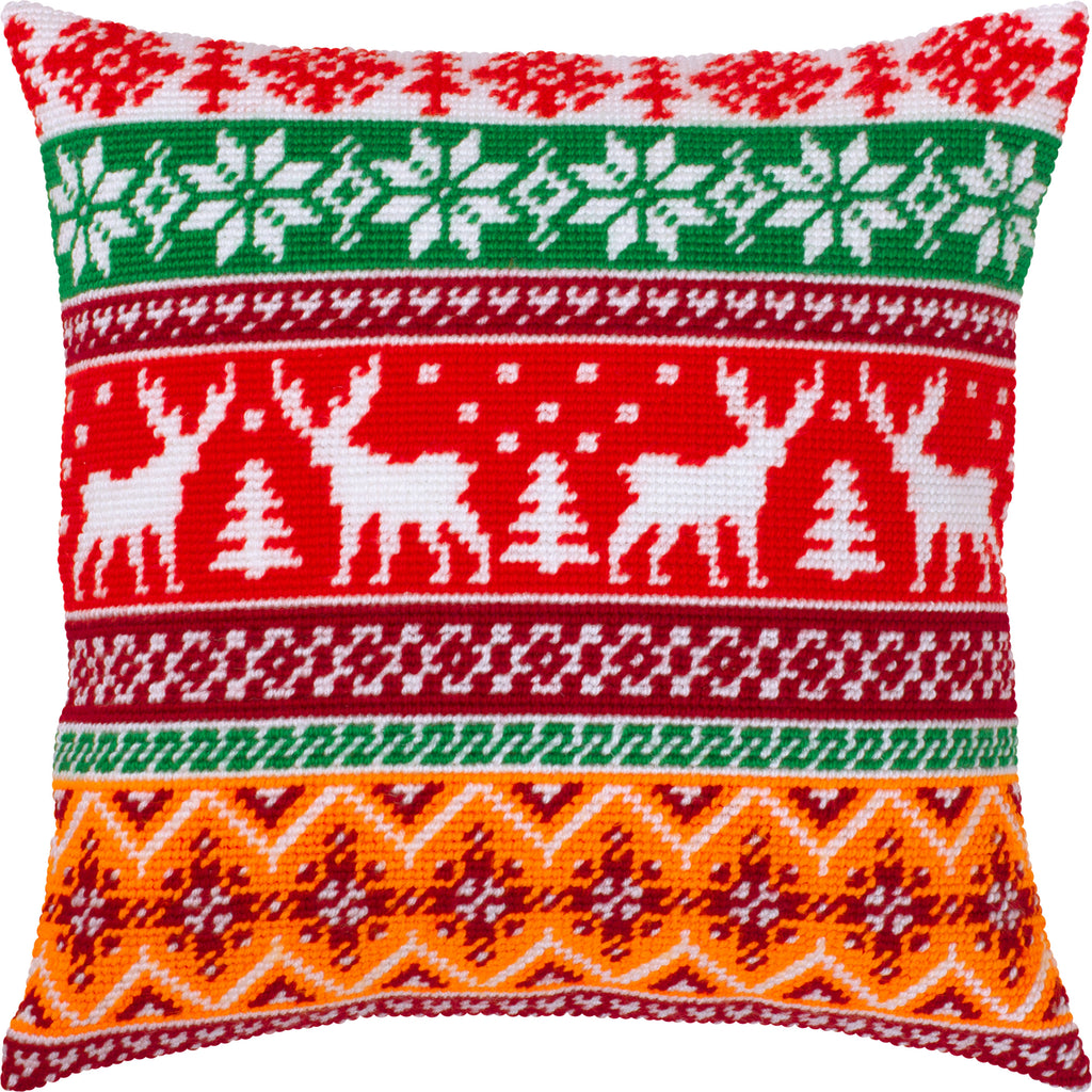 Christmas Cheer — Embroidery Kit 16″ × 16″ by Brvsk