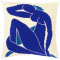Brvsk Needlepoint Pillow Kit — Blue Nude by Henri Matisse, 16″ × 16″