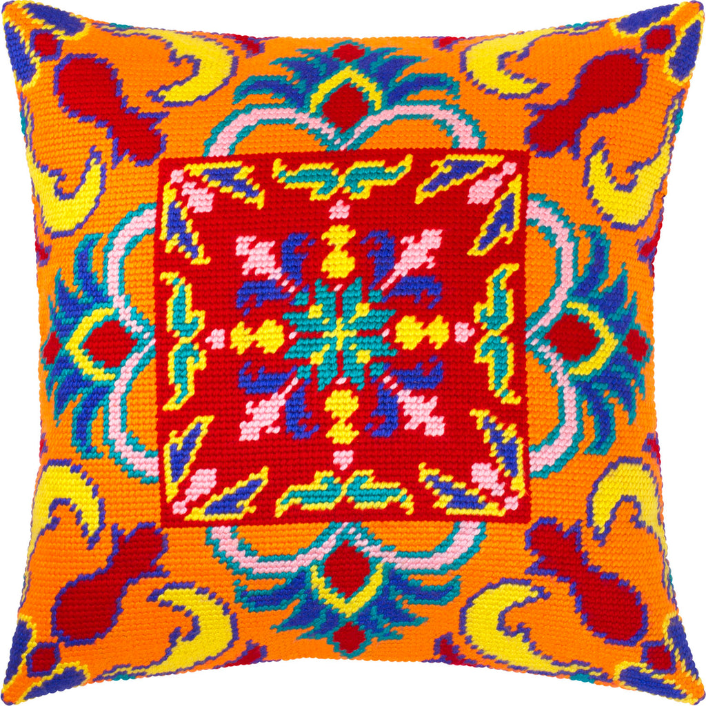 Sun Talisman — Stamped Cross Stitch Kit 16″ × 16″ by Brvsk