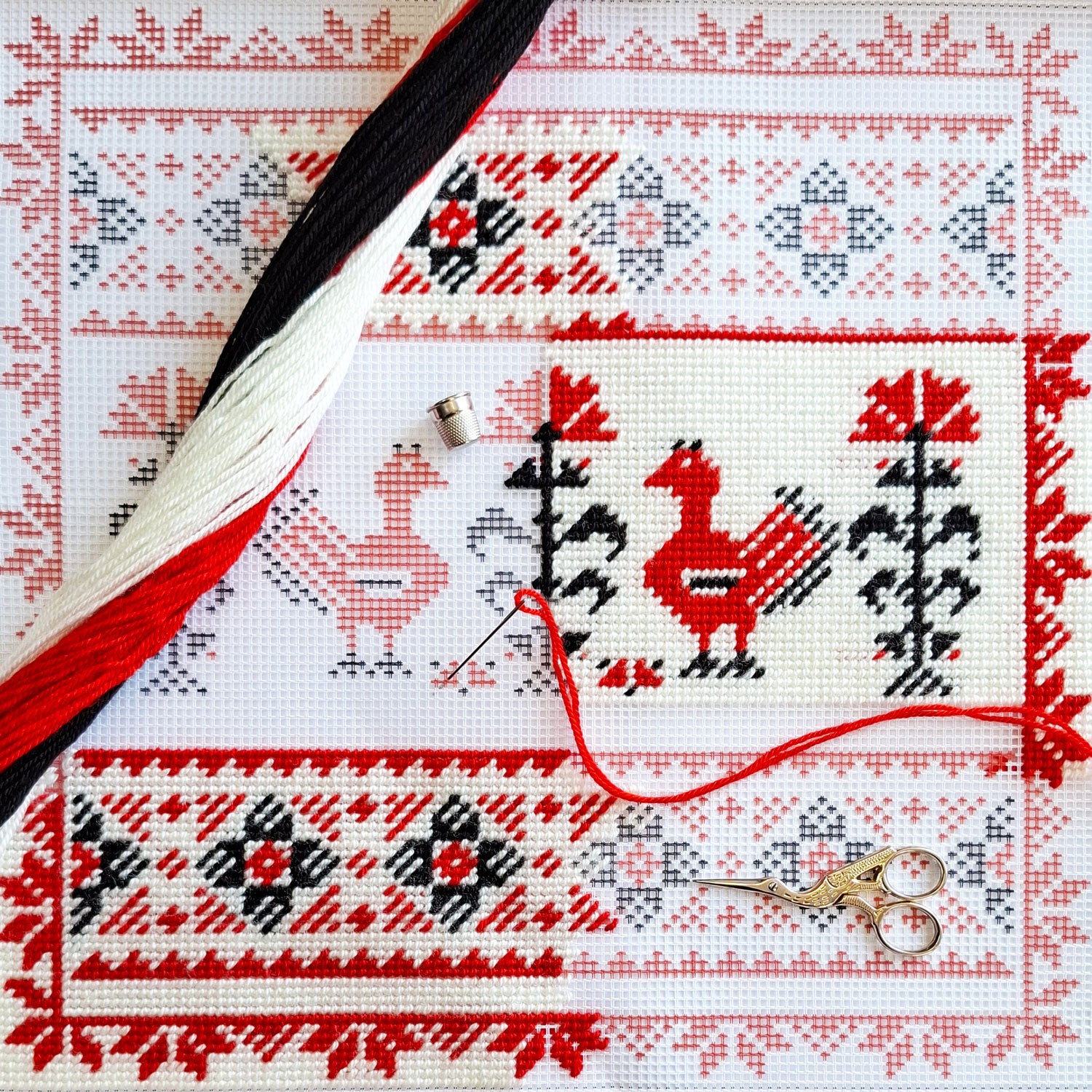 Family Amulet — Embroidery Kit 16″ × 16″ by Brvsk